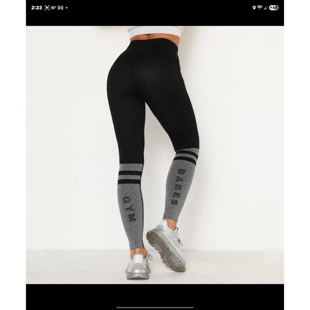 SilhLuxe Activewear Gym Babes Athleisure Leggings Large